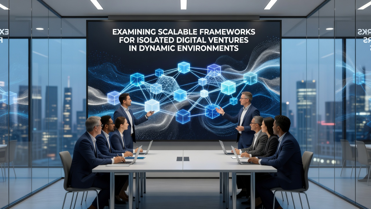 Illustration of cloud infrastructure scaling in isolated digital ventures amid changing market conditions